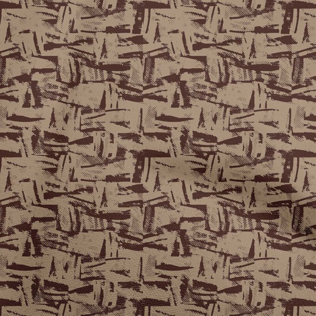oneOone Cotton Poplin Twill Brown Fabric Abstract Sewing Material Print Fabric By The Yard 56 Inch Wide