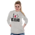 thumbnail image 4 of Funny Couples Matching Set Beard Butt Women Plus Size Long Sleeve Graphic Tee Brisco Brands 3X, 4 of 6