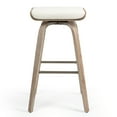 thumbnail image 6 of Set of 2 Aulani Light Brown Upholstered Metal Frame Counter Stool with Puffy Cushions, 6 of 8