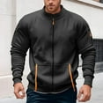thumbnail image 5 of Men's Zip Up Pullover Jacket Lightweight Athletic Top For Gym Running Workout Casual Streetwear, 5 of 6
