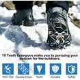 thumbnail image 5 of Ice Cleats Snow Traction Cleats, 19 Steel Teeth Walk Traction Cleats Crampons for Boots Shoes Anti Slip Crampons Snow Cleats for Winter Trail Hiking & Ice Mountaineering, 5 of 5