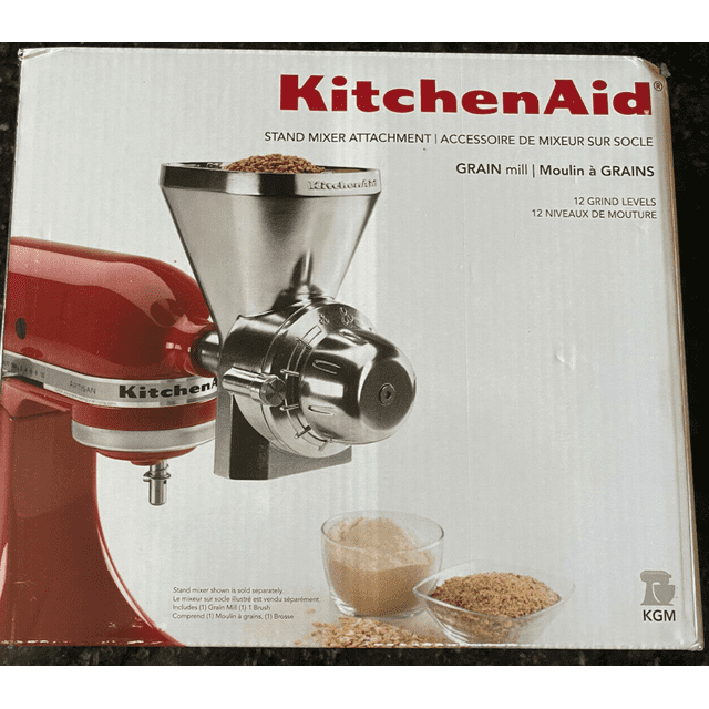 KitchenAid Metal Grain Mill ATTACHMENT Stand Mixers Wheat Corn Rye Oats