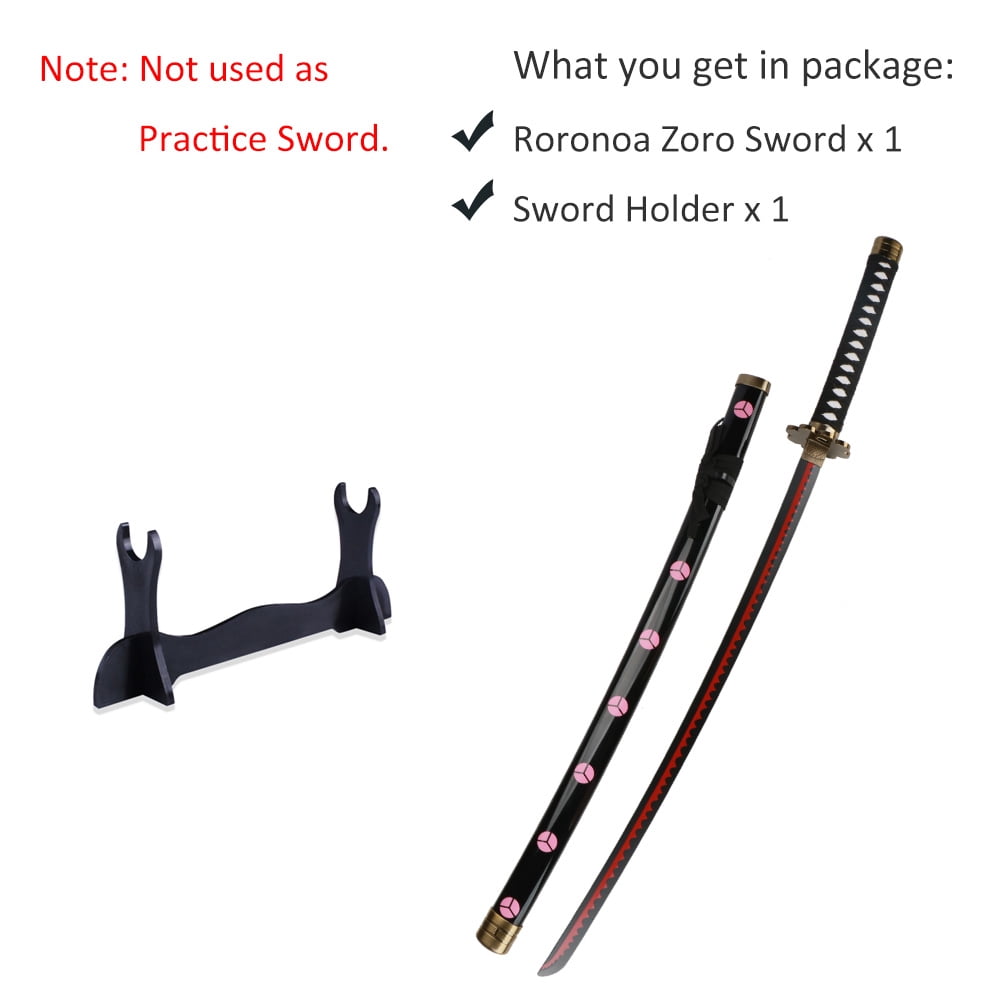 41 inches Dull Blade Stainless Steel Real Metal Roronoa Zoro Sword