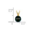 thumbnail image 2 of 14k Gold 6-7mm Black Saltwater Akoya Cultured Pearl Pendant Necklace Pendant for Women - .1 Grams, 2 of 2