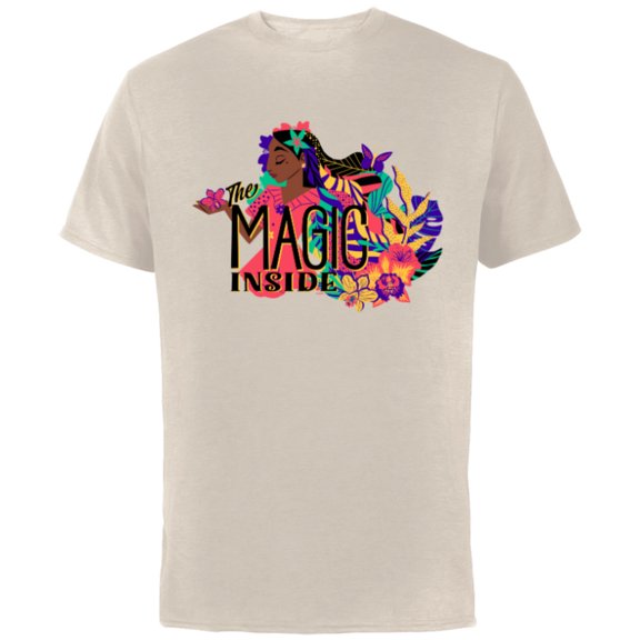 Disney Encanto Isabela Madrigal The Magic Inside - Short Sleeve Cotton T-Shirt for Adults - Customized-Natural