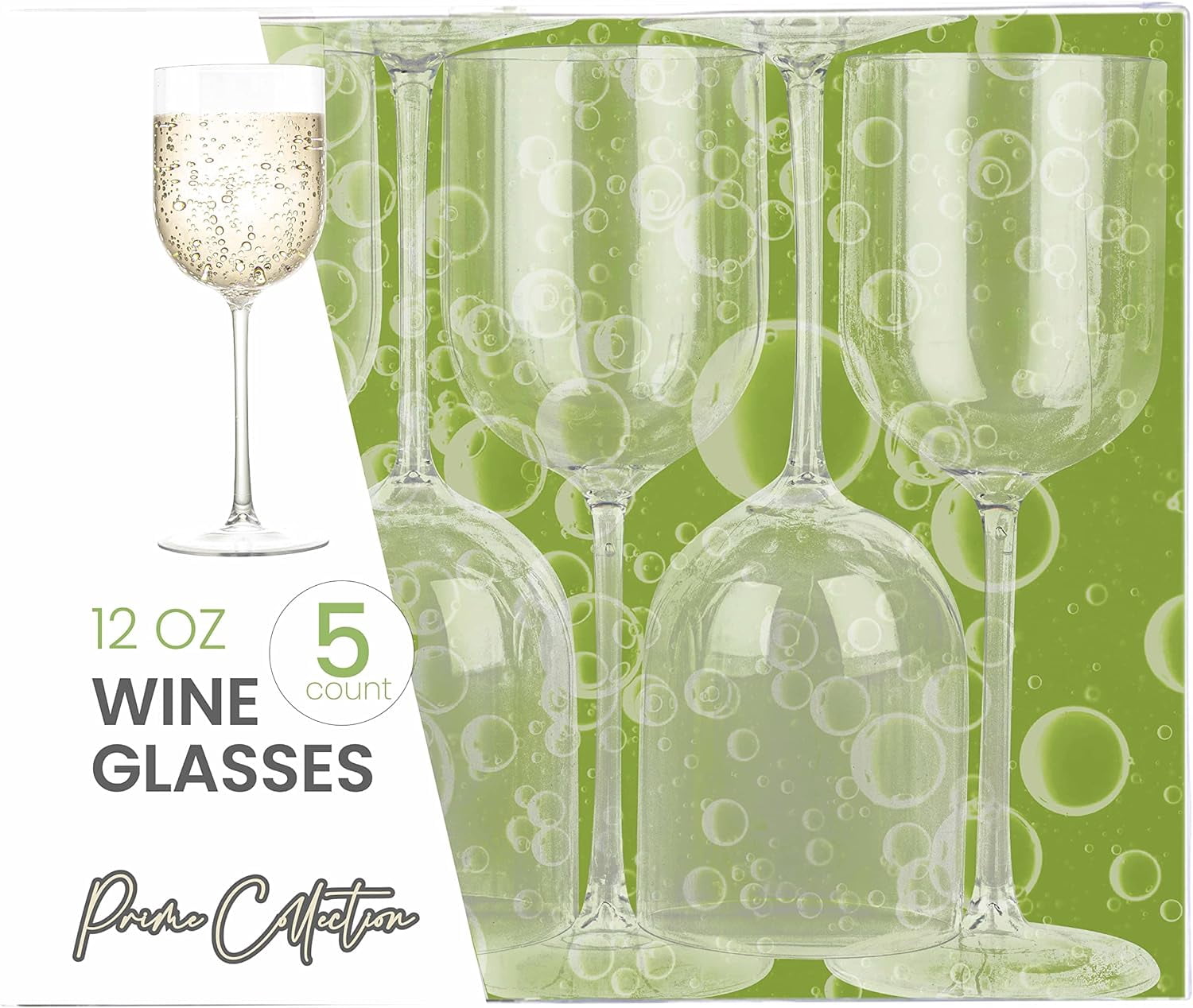 PLASTICPRO 12 Oz Plastic Wine Glasses 10-Pc Disposable Wine Glasses Drinking Set