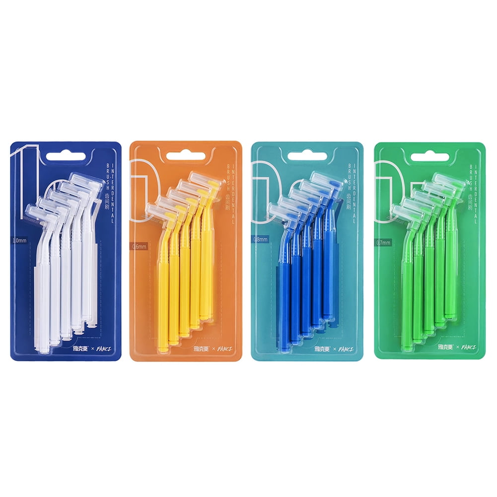 10Pcs Interdental Denture Brush LShape Orthodontic Toothbrush