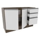 thumbnail image 4 of Mueble de Cocina Para Tarja Madesa Glamy 120 cm 2 Puertas y 3 Cajones (Sin Tablero ni Tarja) Marrón/Blanco, 4 of 5