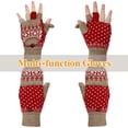 thumbnail image 2 of Winter Fingerless Gloves Mittens for Women Men Warm Wool Knitted Convertible Flip Top Mittens for Cold Weather, 2 of 6