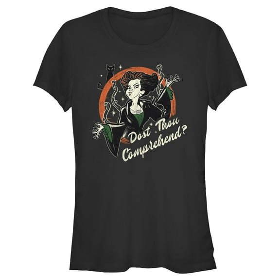 Junior's Hocus Pocus Winifred Comprehend Graphic Tee Black 2X Large