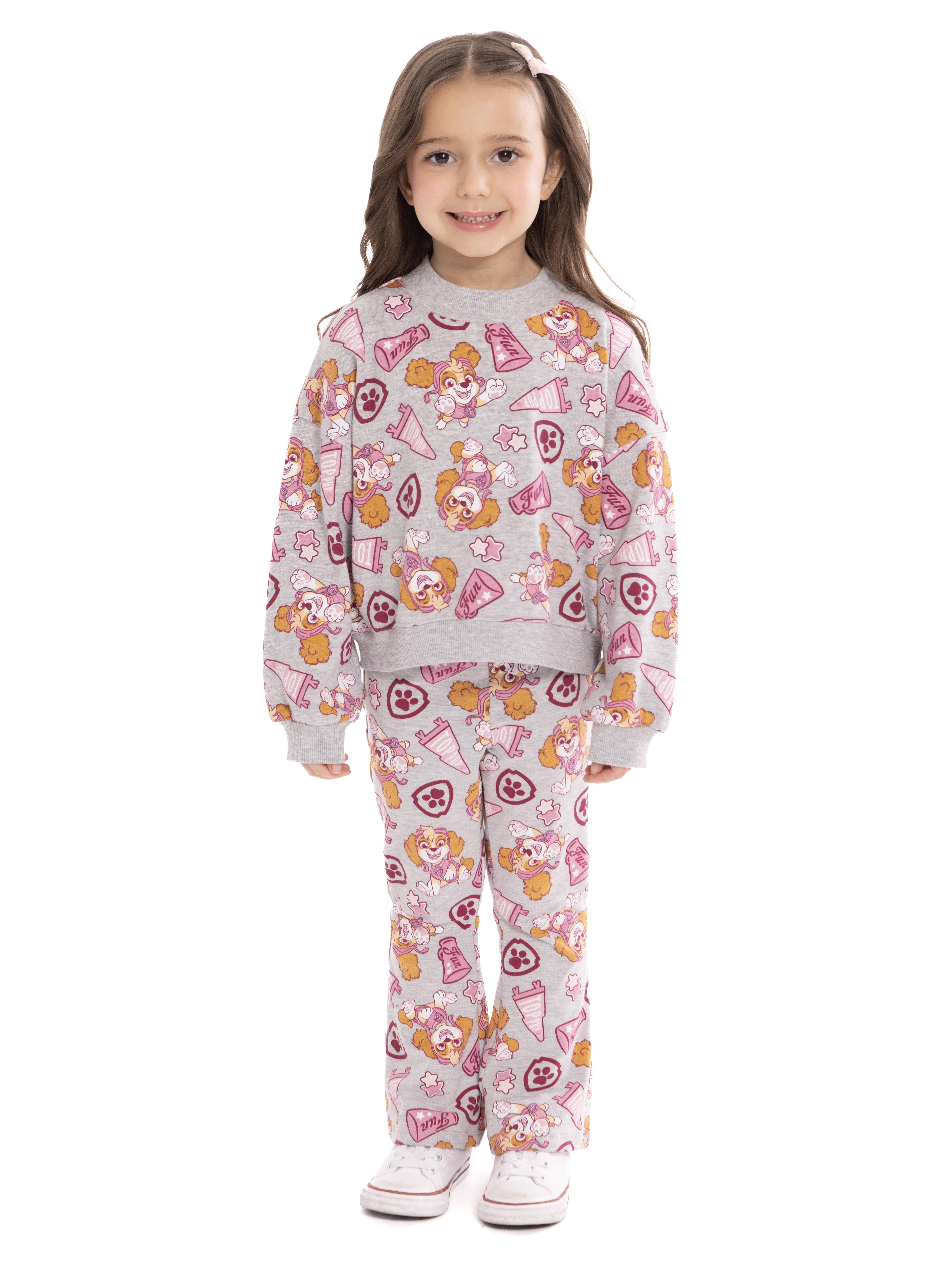 Paw Patrol Toddler Girls Allover Print Top and Flared Leggings Set, 2-Piece, Sizes 12M-5T