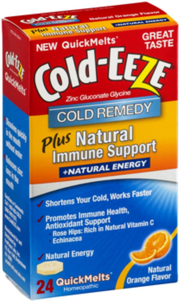 COLDEEZE Cold Remedy Plus Natural Immune Support QuickMelts + Natural