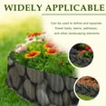 thumbnail image 3 of 4W Double-Sided Pebble Print Galvanized Steel Garden Edging, 6" x 19.69' Flexible Corrugated Landscape Border for Flower Beds, Lawns, and Tree Rings, 3 of 9