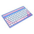 thumbnail image 5 of Teclado inalámbrico Bluetooth ergonómico recargable teclas silenciosas teclado de tableta para teléfonos púrpura rosa, 5 of 5