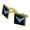 Gold, variant on Batman Nightwing Logo Square Cufflink Set - Silver or Gold