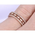 thumbnail image 4 of 1.50 Carat 3 wedding Ring sets Wedding Band Real Moissanite Stackable Ring sets with 18k Gold Plating, 4 of 5