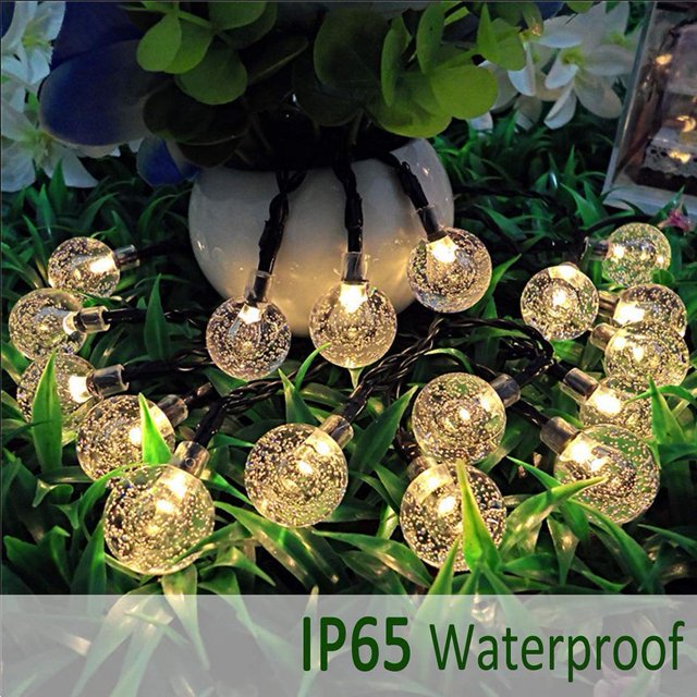 Luces De Cadena Luces De Cadena Bola de cristal LED Cadena de luces USB Bola de burbuja Decoración de lámpara de hadas (cálido 2 m) Lamparas