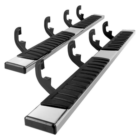 6" Stainless Steel Running Boards for 2019-2024 Chevy Silverado/GMC Sierra 1500/2500/3500HD Crew Cab, 500LB Capacity Nerf Bars Side Steps