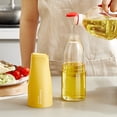 thumbnail image 3 of Advancent Botella de aceite de vidrio PP, dispensador de restaurante anticorrosivo recargable de boca ancha desmontable, accesorios para leche Type2 NO2, 3 of 6