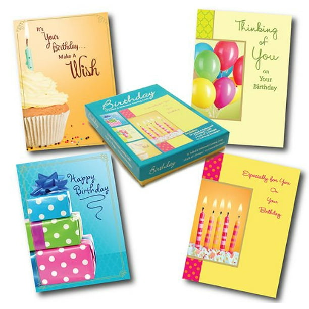 Designer Greetings Birthday Greeting Card Assortment, Box of 12 Cards