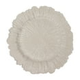 Efavormart 6 Pack 13" Round Taupe Plastic Reef Charger Plates Ruffled Rim Dinner Charger Plates ...