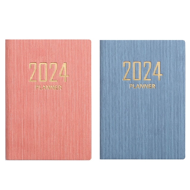 Planificador 2024, 12 Meses (de Enero 2024 a Diciembre 2024) Calendario Pequeño 10,6x7,8cm, Diario, Agenda de Bolsillo 2 uds.