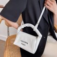thumbnail image 3 of Sywqhk Hitting Color Portable Shoulder Tote Bag Mini Pu Bolso De Cuero (Blanco) Sywqhk Para estrenar, 3 of 9