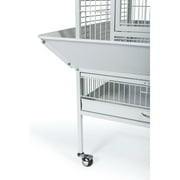 Prevue Pet Products Select Wrought Iron Parrot Bird Cage 24x20x60, Pewter