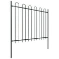 thumbnail image 3 of vidaXL Garden Fence Patio Privacy Screen Fence Wall with Hoop Top Steel Black, 3 of 99