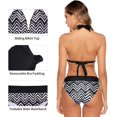 thumbnail image 2 of Attraco Womens Halter Bikini Swimsuit High Cut 2 Piece Bathing Suits, 2 of 8