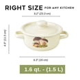 thumbnail image 3 of Novomoskovsjka Posuda Mushrooms Cylindrical Enamel Pot with Lid 1.6 Qt (1.5 L) Enameled Steel Stockpot Cooking Pot Induction Pot Enamelware Kitchen Pot Enamel Stock Pot Soup Pot, 3 of 10