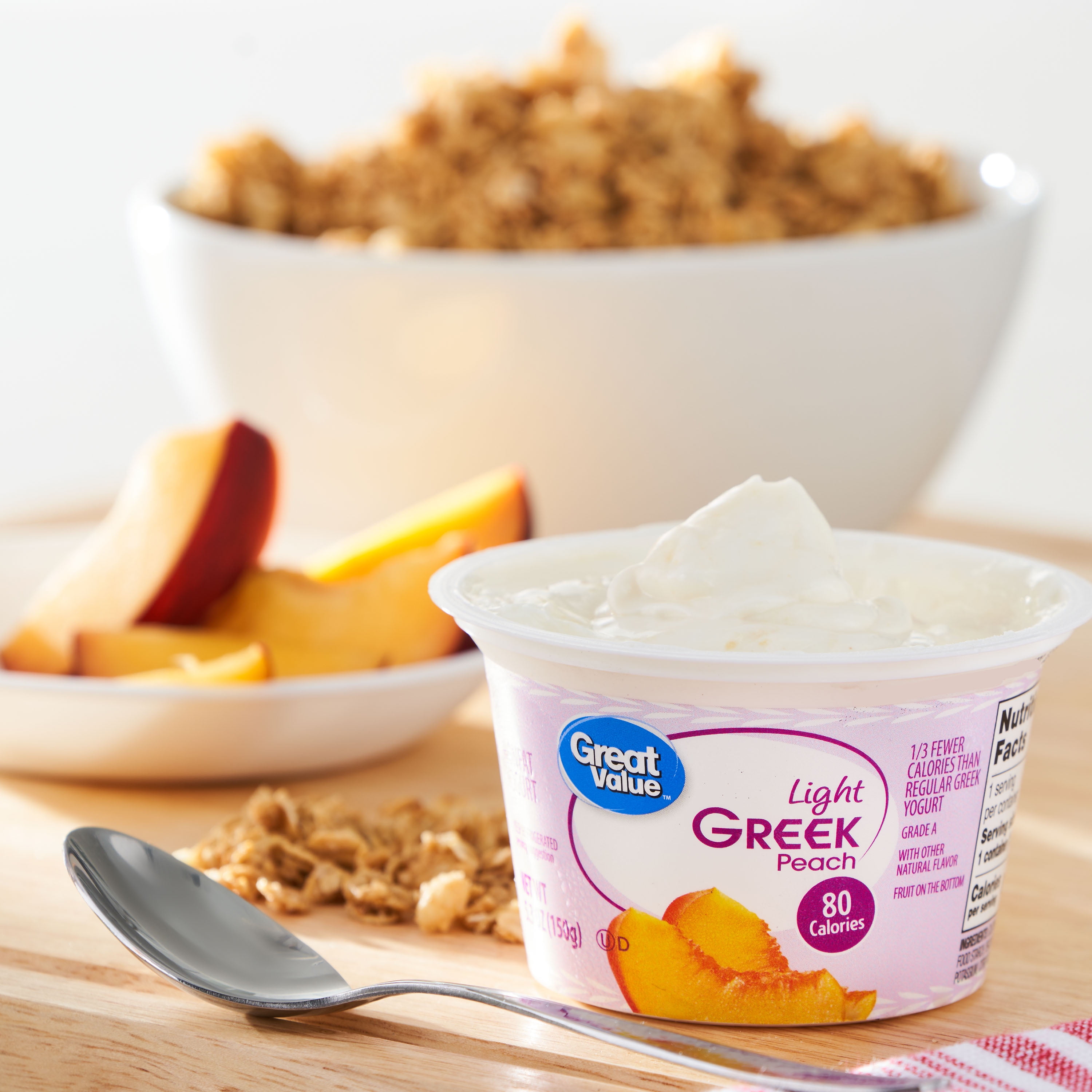 Great Value Light Greek Yogurt Peach Nutrition Facts