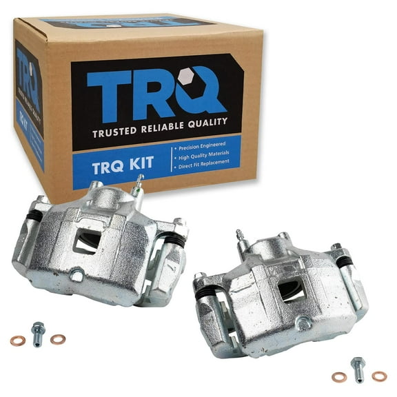 TRQ Front Brake Caliper Set Compatible with 2008-2016 Mitsubishi Lancer 2007-2017 Outlander 2011-2016 Outlander Sport