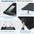 thumbnail image 3 of EVETTO Laptop Bed Desk, X-Large Leather Adjustable Computer Bed Table Tray, Foldable Laptop Lap Desk for Bed Sofa Couch Floor Writing Eating Working, 3 of 6