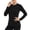 AB407 Black, variant on Women Long Sleeve T-Shirts Casual Solid Color Crewneck Base Layer Ladies Work School Tshirts Size S