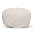 thumbnail image 1 of Neutral Color Pouf Cover with Zipper, Abstract Minimalist Pattern with Geometric Forms and Branches, Soft Decorative Fabric Unstuffed Case, 30" W X 17.3" L, Champagne Pale Grey Beige, by Ambesonne, 1 of 5