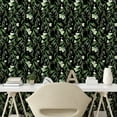 thumbnail image 2 of Ambesonne Jungle Peel & Stick Wallpaper for Home, Butterfly Willow Leaves Art, 13"x36", Fern Green Charcoal Grey, 2 of 5