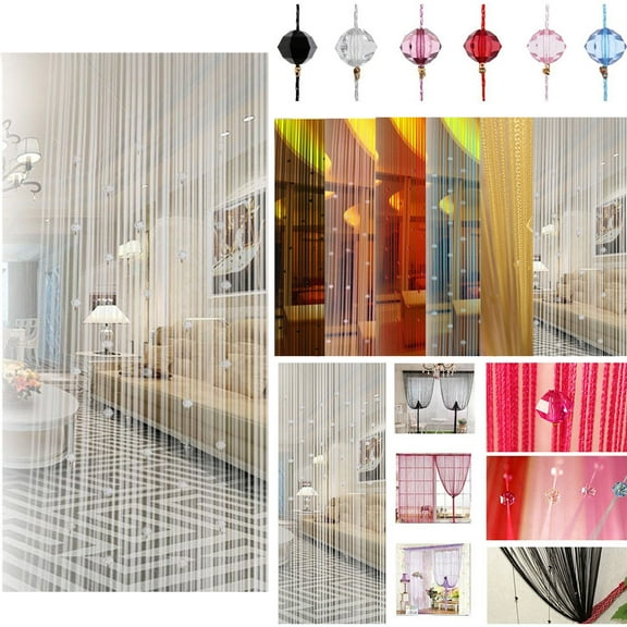 FUTATA Bead String Curtain For Door Doorways Window Tassel Crystal Curtain Room Divider Decor Fly Screen Panel Sheer Curtain