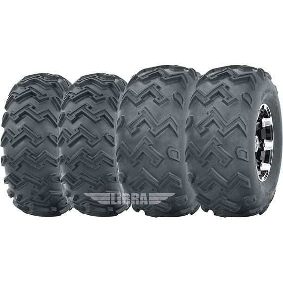 Set 4 ATV tires 22x8-10 Front & 25x12-10 Rear 87-02 Suzuki Quadrunner LT4WD