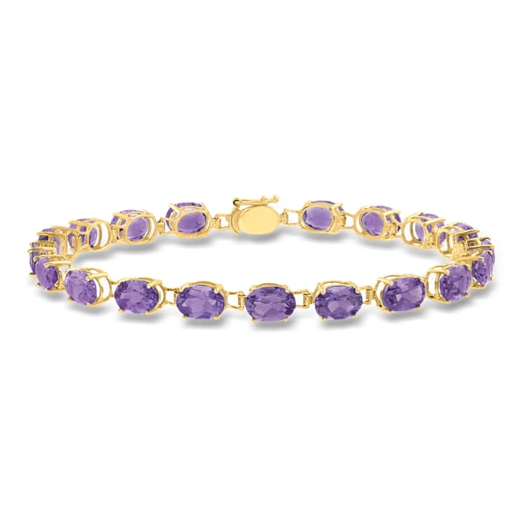 Ross-Simons 11.00 ct. t.w. Oval Amethyst Bracelet in 14kt Yellow Gold, Women's, Adult