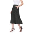 thumbnail image 4 of Zeagoo Womens Casual Boho Skirt Polka Dot High Waist Pleated A-Line Swing Midi Skirts with Pockets, 4 of 9