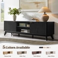 thumbnail image 7 of KeyWhat 70" Mid-Century Modern TV Stand for 75 Inches TV, Fluted Doors & Adjustable Shelves, 7 of 7