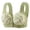 Green, variant on Womens Leaf Floral Print Front Closure Wireless Vest Bra Wide Strap Full Coverage Light Support Bra Light pink 38