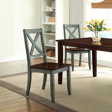 Better Homes Gardens Maddox Crossing Dining Chairs Set Of 2 Dark Seafoam Finish Brickseek Better Homes Gardens Maddox Crossing, Maddox Crossing Dining Table