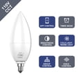 thumbnail image 3 of Conjunto de lámpara de vela electrónica Irfora 4W 110V Bombillas de luz inteligente E12 Base BT LEDs Bombilla de vela 16 millones de colores Regulable 2700-6500K 320LM APLICACIÓN / Función de temporiz Irfora Conjunto de lámpara de vela electrónica, 3 of 7
