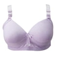 thumbnail image 4 of JGGSPWM Woman's Fashion Solid Comfortable Hollow Out Bra Underwear No Rims Purple XL, 4 of 4