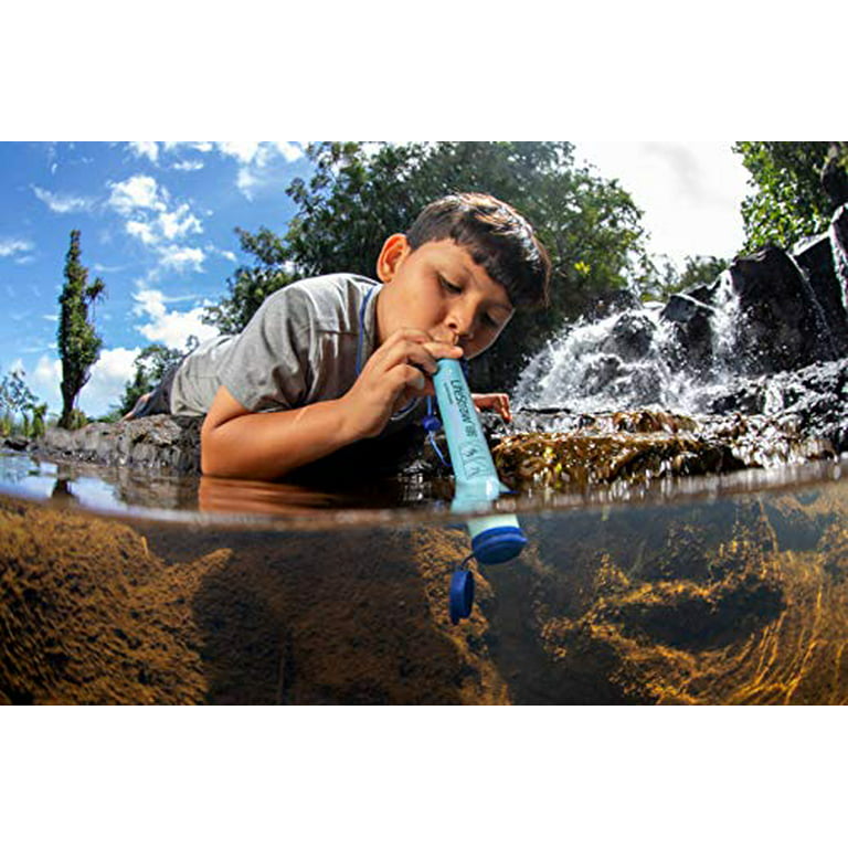 LifeStraw Personal Water Filter for Hiking, Camping, Travel, and Emergency  Preparedness Blue 1 Pack