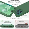 thumbnail image 3 of Compatible with iPhone 15 Pro Max Case, Upgraded Premium Silicone, [Camera Protection] [Soft Anti-Scratch Microfiber Lining] Shockproof Phone Case for iPhone 15 Pro Max 6.7 inch - Green, 3 of 14
