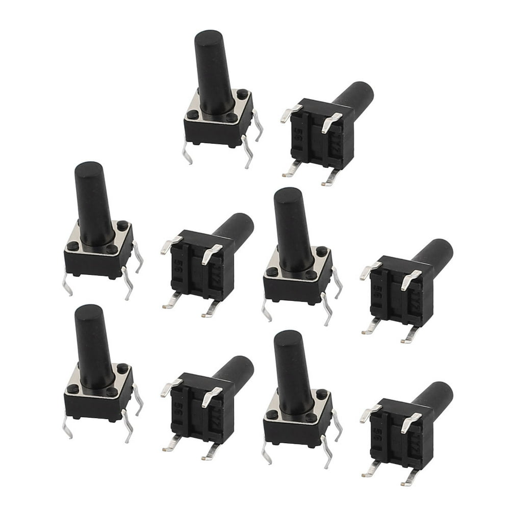 10pcs 6mmx6mmx12mm Panel PCB Momentary Tactile Push Button Switch 4 Pin