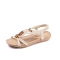thumbnail image 3 of MKLEKYY Sandalias de Mujer de Playa, Sandalias Bohemias Planas Con Boca de Pez de Verano para Mujer, Sandalias Romanas Tejidas Con Cuentas, 3 of 5